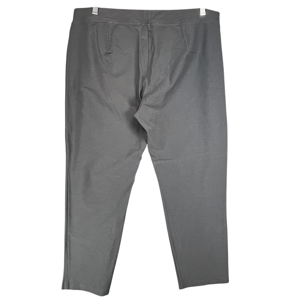Eileen Fisher Women's Gray Viscose Blend Knit Pull On Cropped Pants Trousers XL - Picture 2 of 4